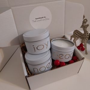 Christmas candle set of 3.